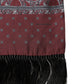 Dolce & Gabbana Burgundy Gray Patterned Fringe Foulard 141cm X 15.5cm  Scarf