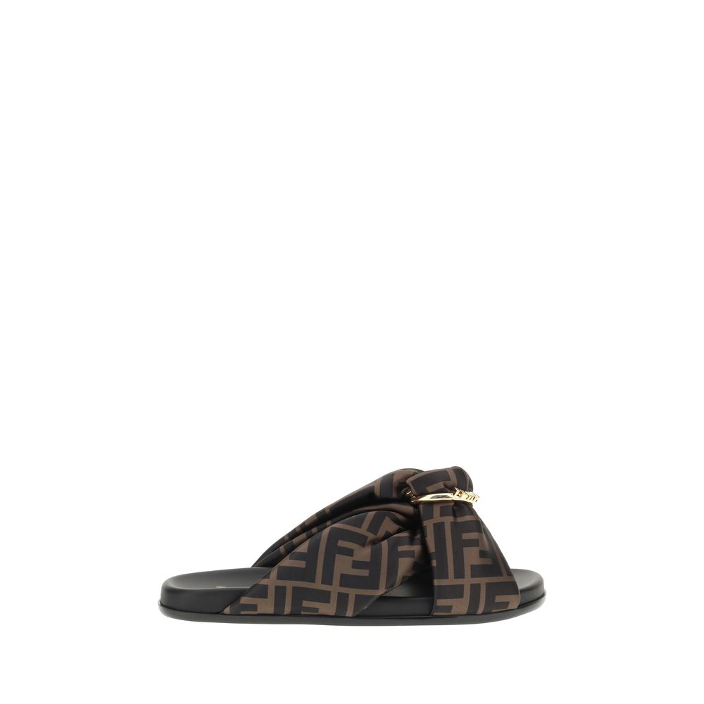 Fendi Multicolor Rubber Slippers