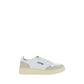 Autry White Calf Leather Bos Taurus Low Top Sneakers