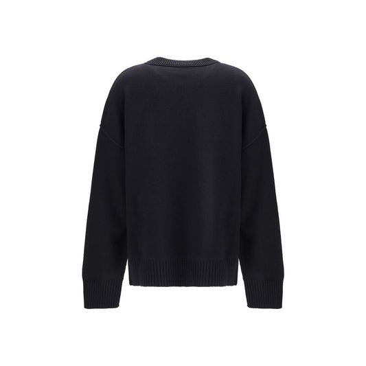 Ami Paris Black Fleece Wool Sweatshirt