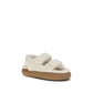 Moon Boot White Calf Leather Bos Taurus Flat Sandals