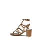 Valentino Garavani Beige Calf Leather Bos Taurus Strap-On Sandals