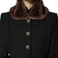 Dolce & Gabbana Brown Fur Shoulder Collar Neck Wrap 60cm x 14cm Scarf