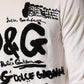 Dolce & Gabbana White Virgin Wool Graphic Logo Crewneck Sweater