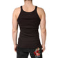 Dolce & Gabbana Brown Cotton Ribbed Sleeveless Tank Top  T-shirt