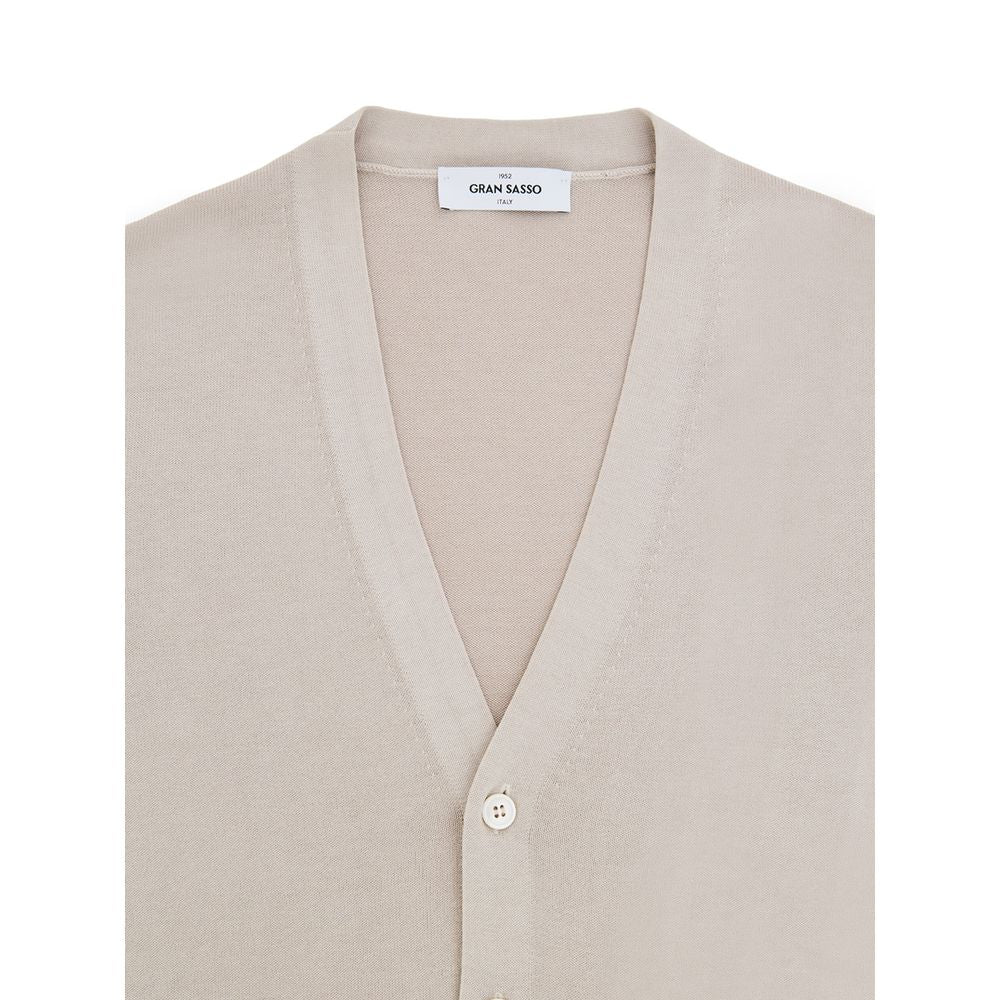 Gran Sasso Beige Cotton Cardigan