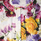 Dolce & Gabbana Multicolor Floral Cotton Longsleeves Midi Dress