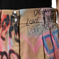 Dolce & Gabbana Beige Graffiti Print Cotton Blend Mini Skirt
