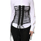 Dolce & Gabbana Black Lace-Up Drawstring Bustier Corset Top