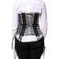 Dolce & Gabbana Black Lace-Up Drawstring Bustier Corset Top