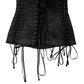 Dolce & Gabbana Black Silk Lace-Up Waist Cincher Corset Top