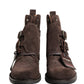 Dolce & Gabbana Brown Suede Leather Buckle Ankle Boots Shoes