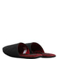 Dolce & Gabbana Anthracite Wool Cashmere Quilted Slippers Shoes