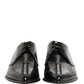 Dolce & Gabbana Men Black Lace-Up Leather Zip Dress Derby Shoes