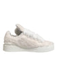 Dolce & Gabbana White Shearling Fur Bianco Low Top Sneakers Shoes