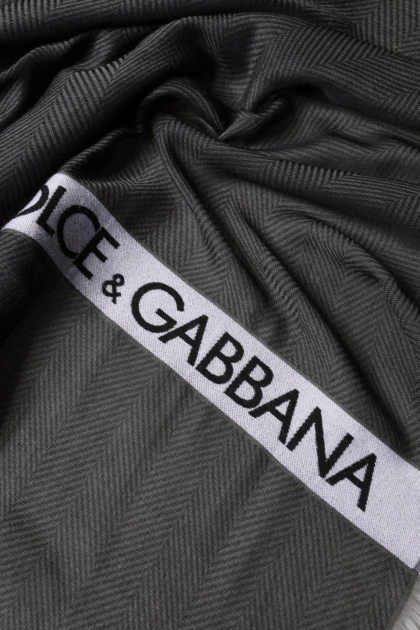 Dolce & Gabbana Black Modal Warmer Shawl Fringes 140cm x 134cm Men Scarf
