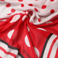 Dolce & Gabbana Red Polka Dot Print Square Stole 130cm x 130cm Scarf