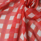 Dolce & Gabbana White Red Check Silk Wrap Foulard 118cm x 118cm Scarf