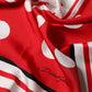Dolce & Gabbana Red White Polka Dot Square Foulard 90cm x 88cm Scarf