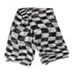 Dolce & Gabbana Black White Check Silk Wrap Foulard 133cm x 132cm Scarf