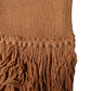 Dolce & Gabbana Brown Viscose Knitted Neck Wrap Fringes 266cm x20cm Scarf