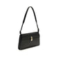 Savette Black Calf Leather Bos Taurus Shoulder Bag