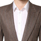 Dolce & Gabbana Brown Stripes Single Breasted Blazer