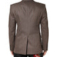 Dolce & Gabbana Brown Stripes Single Breasted Blazer