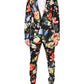 Dolce & Gabbana Black Floral Single Breasted MARTINI 2 Piece Suit