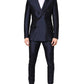 Dolce & Gabbana Dark Blue Double Breasted SICILIA 2 PC Suit