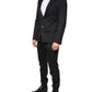 Dolce & Gabbana Black Cotton Single Breasted 2 Piece Suit