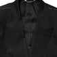 Dolce & Gabbana Black Cotton Single Breasted 2 Piece Suit