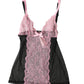 Roberto Cavalli Black Pink Floral Lace Lingerie Top Underwear
