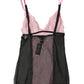 Roberto Cavalli Black Pink Floral Lace Lingerie Top Underwear