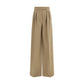 Max Mara Beige Fleece Wool Casual Pants