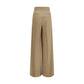 Max Mara Beige Fleece Wool Casual Pants