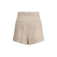 Max Mara Bicolor Fleece Wool Bermuda Shorts