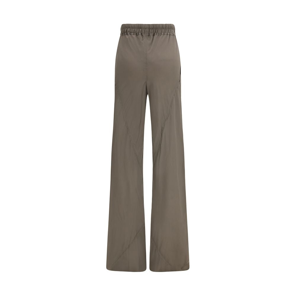Rick Owens Brown Silk Flared Pants