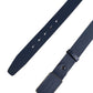 Dolce & Gabbana Blue Leather Logo Metal Buckle Men Belt