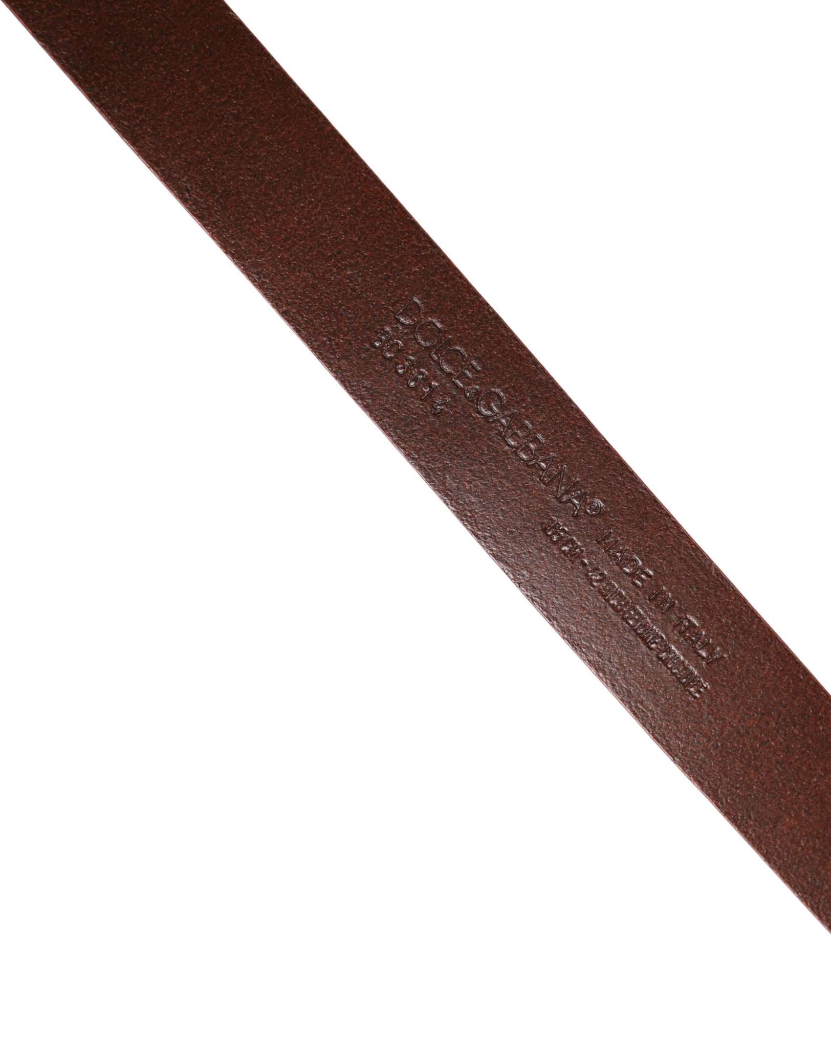 Dolce & Gabbana Red Leather Gold Tone Metal Buckle Men Belt