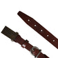 Dolce & Gabbana Brown Leather Logo Metal Buckle Men Belt