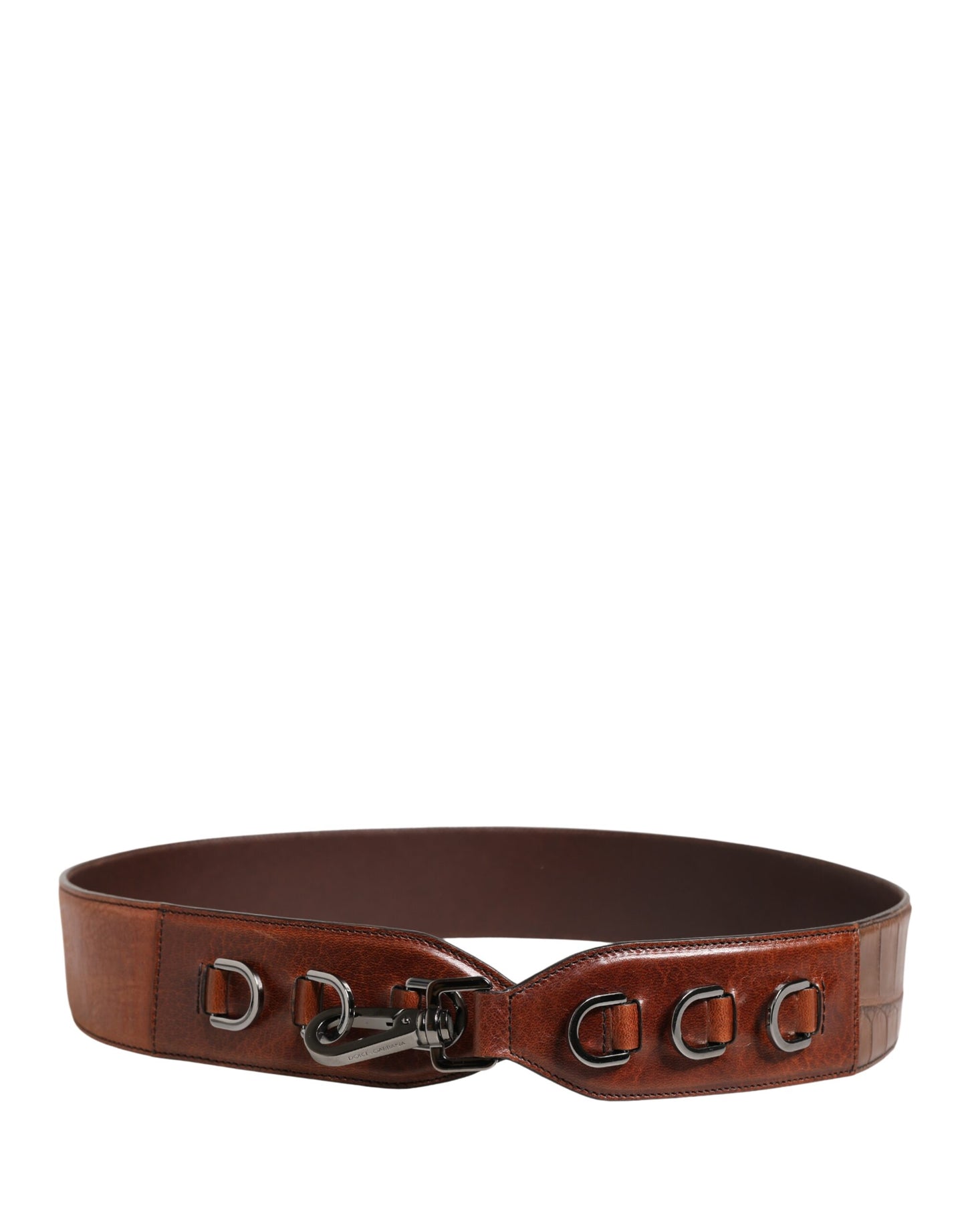 Dolce & Gabbana Brown Horse Velvet Leather Bag Accessory Shoulder Strap