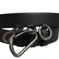 Dolce & Gabbana Black Calf Leather Silver Metal Buckle Belt