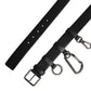 Dolce & Gabbana Black Calf Leather Silver Metal Buckle Belt