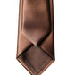 Dolce & Gabbana Brown Satin 100% Silk Wide Adjustable Men Necktie Tie