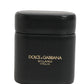 Dolce & Gabbana Black Calf Leather Logo Print Flip Holder Airpods Case