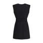 Balmain Black Fleece Wool Cocktail Dress