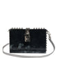 Dolce & Gabbana Black Acrylic Plexiglass Studded DOLCE BOX Clutch Bag