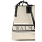 Balmain Beige Cotton Shoulder Bag