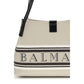 Balmain Beige Cotton Shoulder Bag